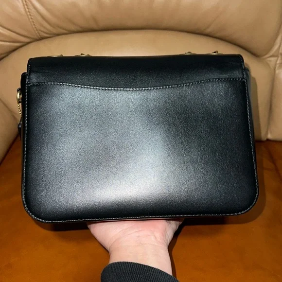 🔥🔥🔥Coach Black Leather Madison Shoulder Bag Crossbody Bag - Picture 8 of 14